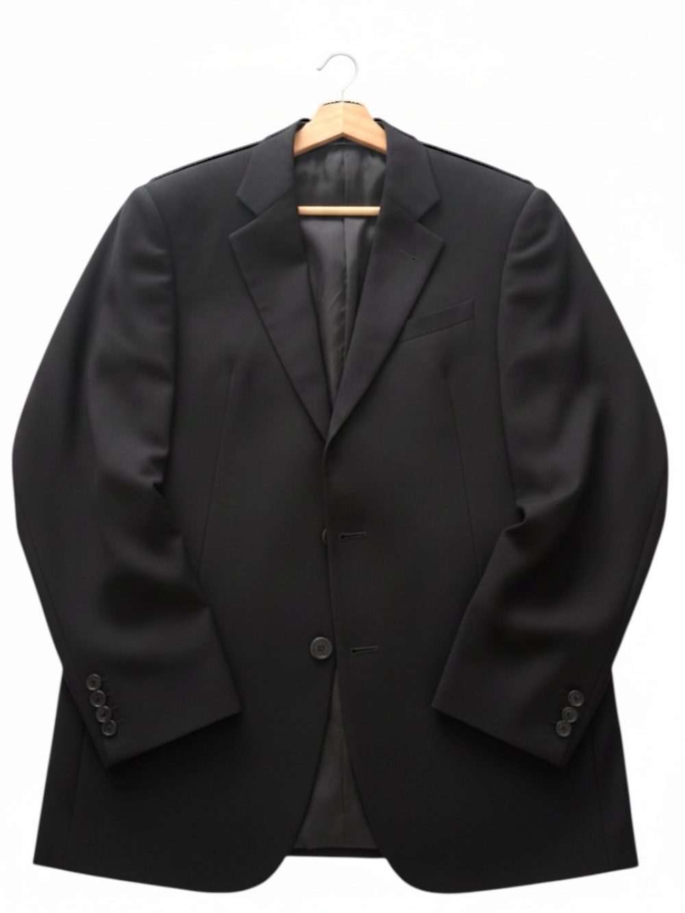 New ๐ฎ๐น Armani Collezioni Black Men's Two-Button Suit Jacket 38R, Made in Italy